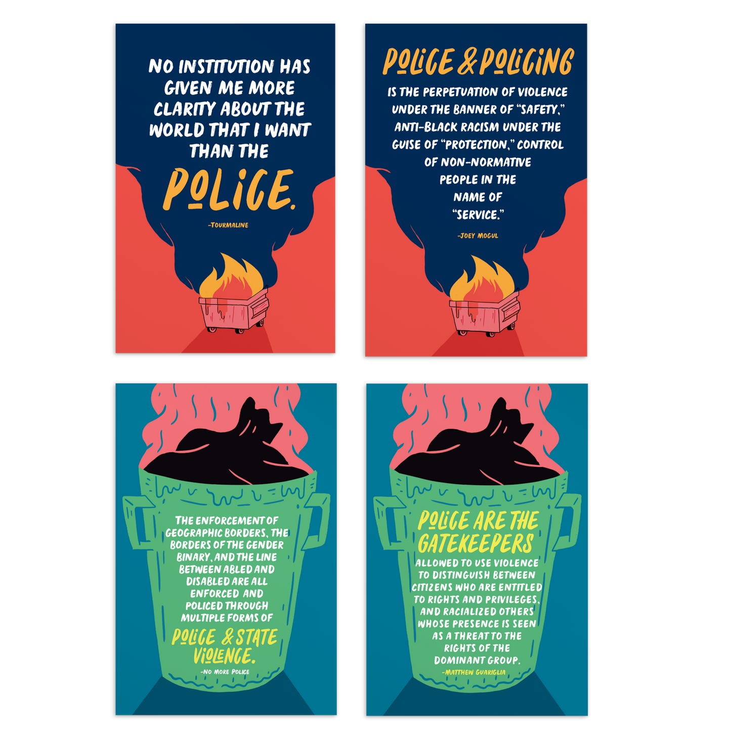 No More Police Postcard Set #2